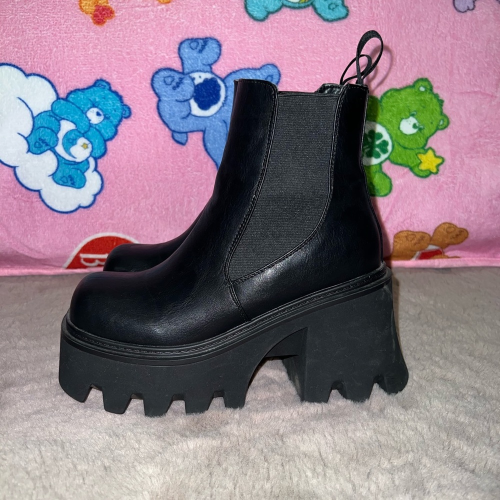 DOLLZKILL CURRENT MOOD BLACK PLATFORM BOOTS